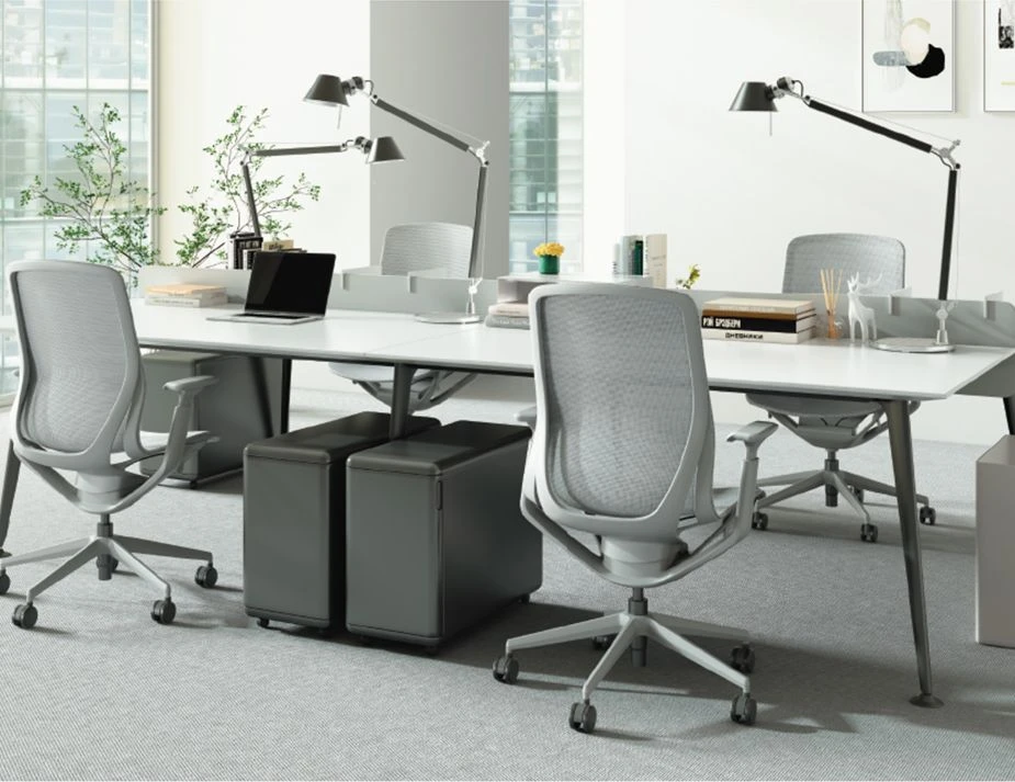 LEVEL Gravity Ergonomic Office Chair - Light Grey Frame - Light Grey Mesh 2 LEVEL Gravity Ergonomic Office Chair - Light Grey Frame - Light Grey Mesh - Image 2