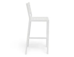 LEVEL Halki Stool With Backrest - White -Level Furniture Outlet Store outdoor bar stool white 34990ee8 0c5b 4b58 9f5b fb44f54b0a59