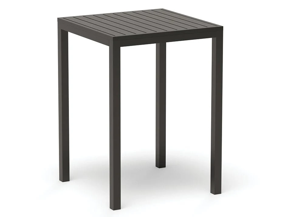 LEVEL Halki Table - Outdoor - High Bar - Matt Charcoal 77 X 77cm 1 LEVEL Halki Table - Outdoor - High Bar - Matt Charcoal 77 X 77cm