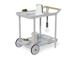 LEVEL Imola Outdoor Bar Cart - Matt Silver Grey 17 LEVEL Imola Outdoor Bar Cart - Matt Silver Grey - Image 17