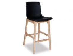 LEVEL Ara Stool - Natural - Black Pad -Level Furniture Outlet Store padded bar stool d5a2b775 d161 4ddc 99ef fc87dbc5ee1a