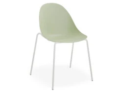 LEVEL Pebble Chair Mint Green With Shell Seat - 4 Post Stackable Base - Black -Level Furniture Outlet Store pebble 4post chair green white base 1 BlackFeet