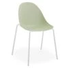 LEVEL Pebble Chair Mint Green With Shell Seat - 4 Post Stackable Base - White