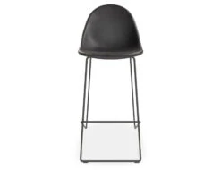 LEVEL Pebble Stool Black Upholstered Vintage Seat -Level Furniture Outlet Store pebble bar stool black leather 4 be987ce4 ce6a 4cdd 8d17 67e581144bf1