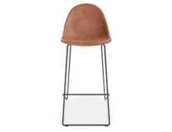 LEVEL Pebble Stool Brown Upholstered Vintage Seat -Level Furniture Outlet Store pebble bar stool brown leather 4 97492526 3a86 4a3c 8c11 9af257090541
