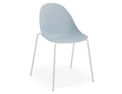 LEVEL Pebble Chair Pale Blue With Shell Seat - Swivel Base W Castors - Black -Level Furniture Outlet Store pebble blue 4 pole white base 1 BlackFeet d51ad671 3ee9 43cb aee5 b1fe465d9914