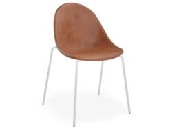 LEVEL Pebble Chair Tan Upholstered Vintage Seat - 4 Post - Black -Level Furniture Outlet Store pebble brown leather 4 pole chair white base 1 BlackFeet fb6fcc8a 05b3 4d8d 8674 7f78e3e6191c