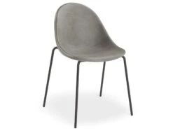 LEVEL Pebble Chair Grey Upholstered Vintage Seat - Swivel Base W Castors - Black -Level Furniture Outlet Store pebble grey leather 4 pole chair 1 shinier darker f0669ca3 92ce 474b 99a0 11c87c3ff51a