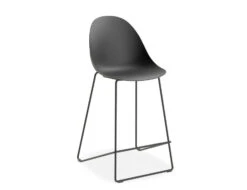 LEVEL Pebble Black Stool Shell Seat