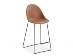 LEVEL Pebble Stool Brown Upholstered Vintage Seat -Level Furniture Outlet Store pebble kitchen stool brown leather 1 a4ee349d feba 4c6c 9712 4da27e9298fd
