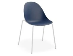 LEVEL Pebble Chair Navy Blue With Shell Seat - Swivel Base W Castors - Black -Level Furniture Outlet Store pebble navy 4 pole white base 1 BlackFeet a3078c39 a44b 46eb b493 2afa81890445