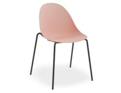 LEVEL Pebble Chair Soft Pink With Shell Seat - Pyramid Fixed Base With Castors - Black -Level Furniture Outlet Store pebble pink 4 pole chair 11 62a7957f 9787 4834 9aeb 2ffd963e362c