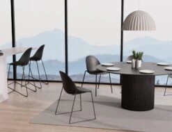 LEVEL Pebble Chair Black With Shell Seat - Swivel Base With Castors -Level Furniture Outlet Store pebble rail 4pole chairs stools black dining setting 11 902396f1 a483 4bb8 8d26 75c12e637821