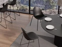 LEVEL Pebble Black Stool Shell Seat -Level Furniture Outlet Store pebble rail 4pole chairs stools black dining setting 2 b9a87b63 4de6 4c75 be88 754223fc9e02