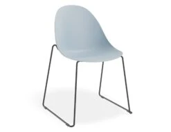 LEVEL Pebble Chair Pale Blue With Shell Seat - Pyramid Fixed Base - Black -Level Furniture Outlet Store pebble rail chair blue MAIN 534510b1 d941 484f af09 3029897ad566