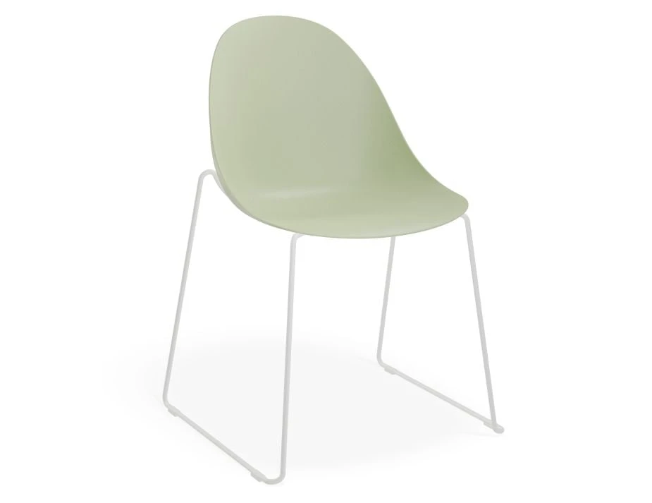 LEVEL Pebble Chair Mint Green With Shell Seat - Swivel Base - Black 4 LEVEL Pebble Chair Mint Green With Shell Seat - Swivel Base - Black - Image 4