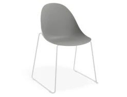 LEVEL Pebble Chair Grey With Shell Seat - Sled Stackable Base - Black -Level Furniture Outlet Store pebble rail chair grey white base 1 db298ba4 cce5 40fb ba07 6a06496930f4