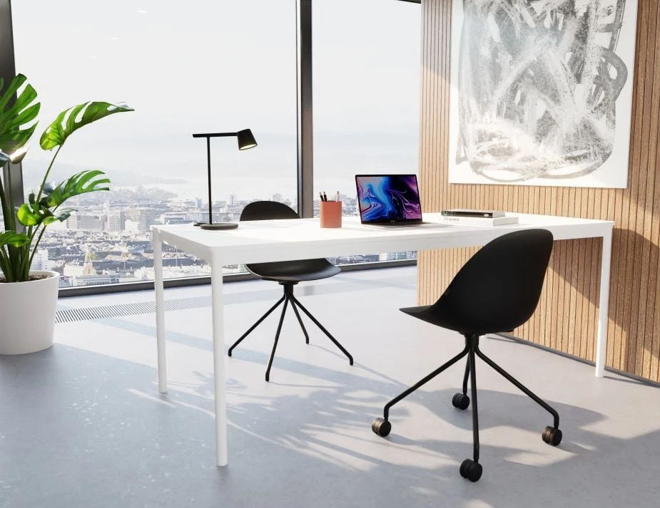 LEVEL Pebble Chair Black With Shell Seat - Pyramid Fixed Base 6 LEVEL Pebble Chair Black With Shell Seat - Pyramid Fixed Base - Image 6