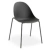 LEVEL Pebble Chair Black With Shell Seat - 4 Post Stackable