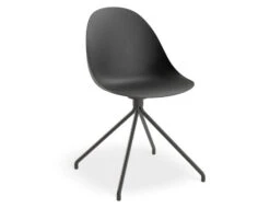 LEVEL Pebble Chair Black With Shell Seat - 4 Post Stackable -Level Furniture Outlet Store pebble vi 09 chair black