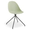 LEVEL Pebble Chair Mint Green With Shell Seat - Pyramid Fixed Base - Black