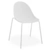 LEVEL Pebble Chair White With Shell Seat - 4 Post Stackable Base - White