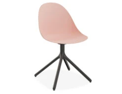 LEVEL Pebble Chair Soft Pink With Shell Seat - 4 Post Stackable - Black 16 LEVEL Pebble Chair Soft Pink With Shell Seat - 4 Post Stackable - Black -Level Furniture Outlet Store pink swivel pebble MAIN