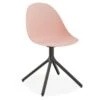 LEVEL Pebble Chair Soft Pink With Shell Seat - Swivel Base - Black