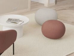 LEVEL Ronde Pouf In Blush Pink - Small -Level Furniture Outlet Store pink 2 sizes Ronde