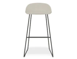 LEVEL Pop Stool With Black Frame And Fabric Light Grey Seat -Level Furniture Outlet Store pop bar stool light grey fabric 755 front view 2 60b7ef25 670f 4b64 9704 d84a6aac7b94