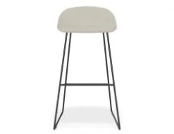 LEVEL Pop Stool With Black Frame And Fabric Light Grey Seat -Level Furniture Outlet Store pop bar stool light grey fabric 755 front view 2 674cf703 c61f 4518 805c ecf7bd17f2ce