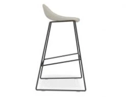 LEVEL Pop Stool With Black Frame And Fabric Light Grey Seat -Level Furniture Outlet Store pop bar stool light grey fabric 755 side view 2 c82fd88a bc84 4bf8 9981 25d6791b719b