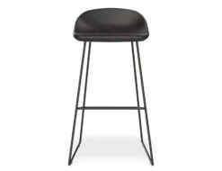 LEVEL Pop Stool With Black Frame And Upholstered Vintage Black Seat -Level Furniture Outlet Store pop stools black leather sfront 0a9ade5e 9125 4992 ab9f 7ecc4aa2ed2b