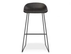 LEVEL Pop Stool With Black Frame And Upholstered Vintage Black Seat -Level Furniture Outlet Store pop stools black leather sfront e8d73370 1736 41ba 83a0 b4ee4e1cbc02