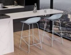 LEVEL Pop Stool - Powder Blue Frame And Shell Seat -Level Furniture Outlet Store pop stools blue modern lifestyle 1 ddbf6755 d320 4fad 81a7 94dd11bd0d11