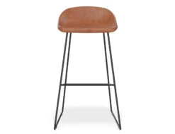 LEVEL Pop Stool With Black Frame And Upholstered Vintage Tan Seat 25 LEVEL Pop Stool With Black Frame And Upholstered Vintage Tan Seat -Level Furniture Outlet Store pop stools brown leather front fdc50d0d 3276 4f5f 951b ffd92e699319