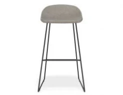 LEVEL Pop Stool With Black Frame And Upholstered Vintage Grey Seat -Level Furniture Outlet Store pop stools grey leather front 2af246a2 387b 4f72 9a46 853b34deec8d