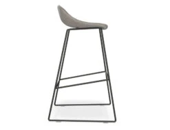 LEVEL Pop Stool With Black Frame And Upholstered Vintage Grey Seat -Level Furniture Outlet Store pop stools grey leather side a3a39c3f 5b35 43c4 ab8d e91b7ac62ea1