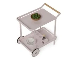 LEVEL Imola Outdoor Bar Cart - Pale Pink Blush -Level Furniture Outlet Store powdercoated outdoorbar trolley modern 8af26efb a9ce 45f3 9fe3 8416b6b39738