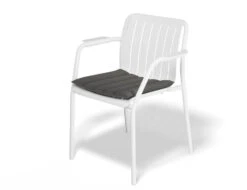 LEVEL Roku Outdoor Armchair In Matt White - No Cushion -Level Furniture Outlet Store roku armchaircushion white charcoal1