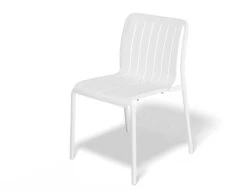LEVEL Roku Outdoor Dining Chair In Matt White - Roku Dining Chair - White