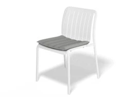 LEVEL Roku Outdoor Dining Chair In Matt White - Roku Dining Chair - White -Level Furniture Outlet Store roku chaircushion white lightgrey1