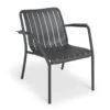 LEVEL Roku Outdoor Lounge Chair In Matt Charcoal