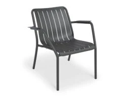 LEVEL Roku Outdoor Lounge Chair In Matt Charcoal