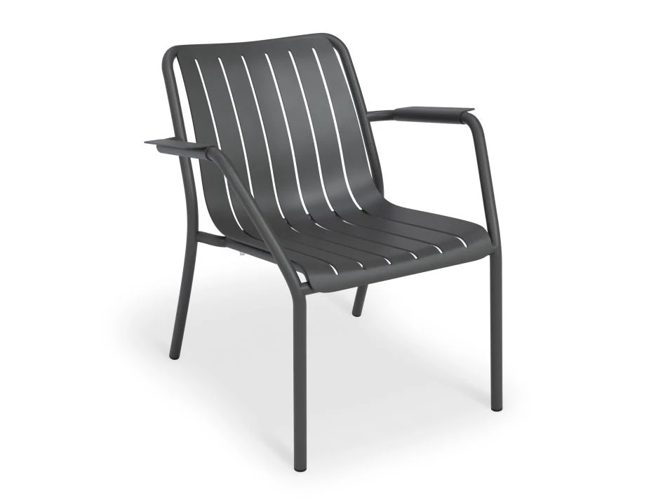 LEVEL Roku Outdoor Lounge Chair In Matt Charcoal 1 LEVEL Roku Outdoor Lounge Chair In Matt Charcoal