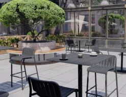 LEVEL Roku Outdoor Bar Stool In Matt Charcoal -Level Furniture Outlet Store roku barstools charcoal2