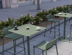 LEVEL Roku High Bar Table - Outdoor - Eucalyptus Green - 75 X 75cm Table Top -Level Furniture Outlet Store roku barstools green ea236f64 2e04 47a1 b29d e616ce718f88