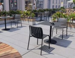 LEVEL Roku Outdoor Dining Chair In Matt Charcoal - No Cushion -Level Furniture Outlet Store roku charcoal 1