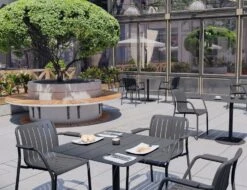 LEVEL Roku Outdoor Armchair In Matt Charcoal - No Cushion -Level Furniture Outlet Store roku charcoal 2