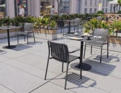 LEVEL Roku Outdoor Armchair In Matt Charcoal - No Cushion -Level Furniture Outlet Store roku charcoal 5 1